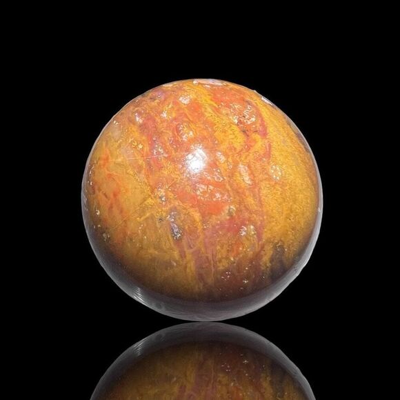 OC Jasper Red Yellow Quartz Crystal Sphere - Picture 12 of 12